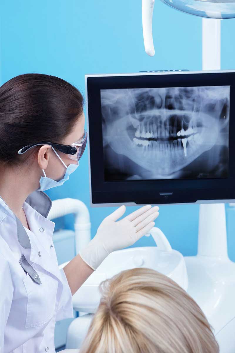 New Jersey Dentist showing a dental x-ray